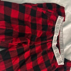 Red & Black Plaid Hollister Jogger Style Sleep Bottoms